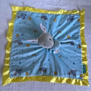 Goodnight Moon Lovey Blue Baby Security Blanket with Bunny